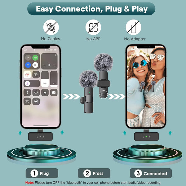 Wireless Clip-On Mic Duo